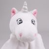 Personalised Unicorn Baby Comforter head close up.
