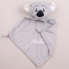 Personalised koala baby comforter embroidered with Arlo in white.