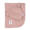 Blush Pink Beanie and Personalised Swaddle Baby Gift Set.