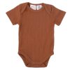 Personalised Brown Baby Romper.