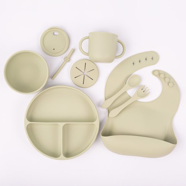 Green Baby Meal Set All Pieces.