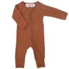 Ribbed Organic Brown Baby Unisex Onesie.