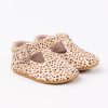 Leopard Print T-Bar Baby Girl Shoes.